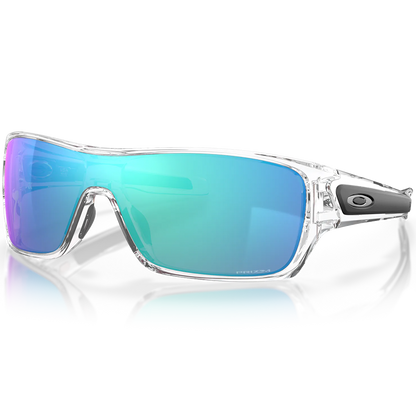 Oakley Turbine Rotor Sunglasses - Prizm Sapphire Lenses (Polished Clear Frame)