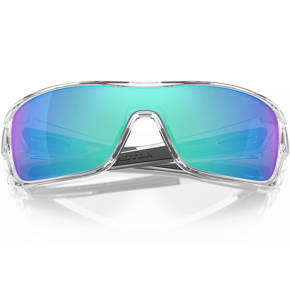 Oakley Turbine Rotor Sunglasses - Prizm Sapphire Lenses (Polished Clear Frame)