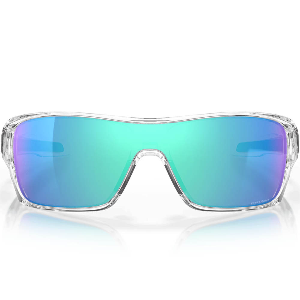 Oakley Turbine Rotor Sunglasses - Prizm Sapphire Lenses (Polished Clear Frame)