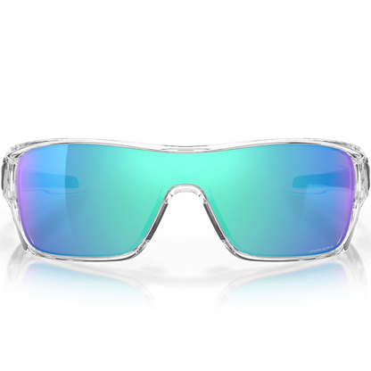 Oakley Turbine Rotor Sunglasses - Prizm Sapphire Lenses (Polished Clear Frame)