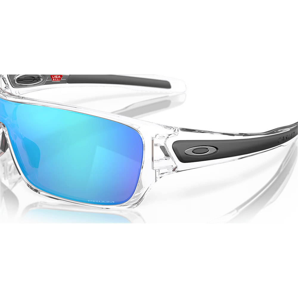 Oakley Turbine Rotor Sunglasses - Prizm Sapphire Lenses (Polished Clear Frame)