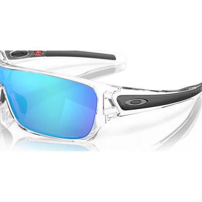 Oakley Turbine Rotor Sunglasses - Prizm Sapphire Lenses (Polished Clear Frame)