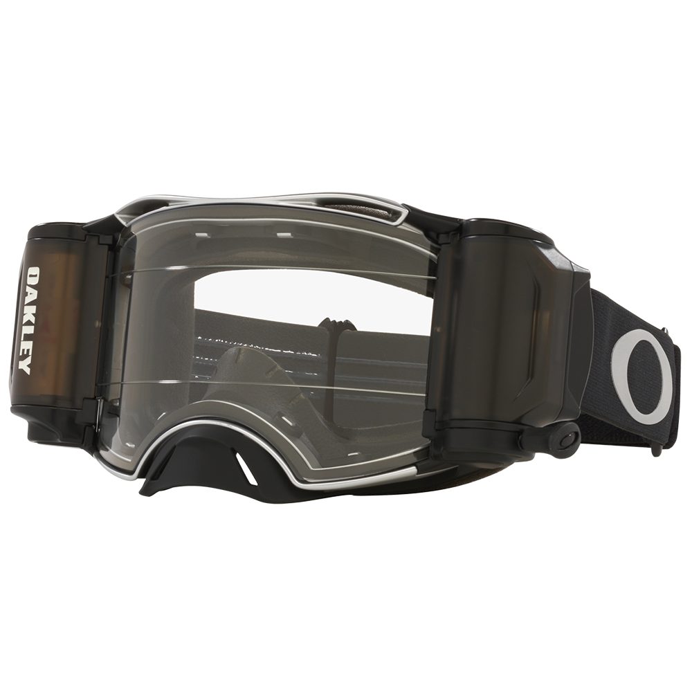 Oakley Airbrake Tuff Blocks Goggles with clear Roll Off- Clear Lens (Gunmetal Black)