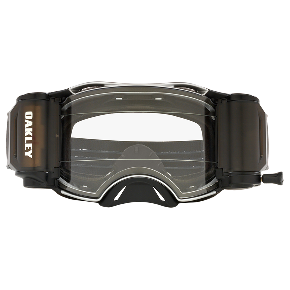 Oakley Airbrake Tuff Blocks Goggles with clear Roll Off- Clear Lens (Gunmetal Black)