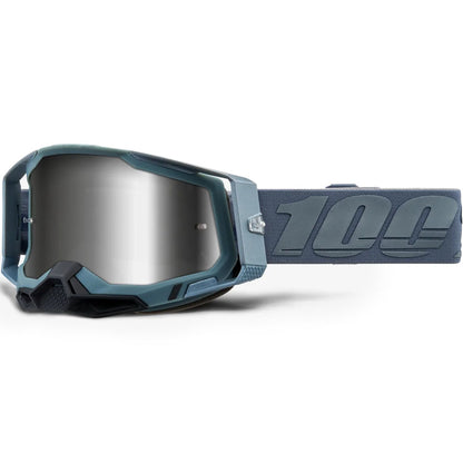 100% Racecraft 2 Goggles - Battleship (Mirror Silver Lens)