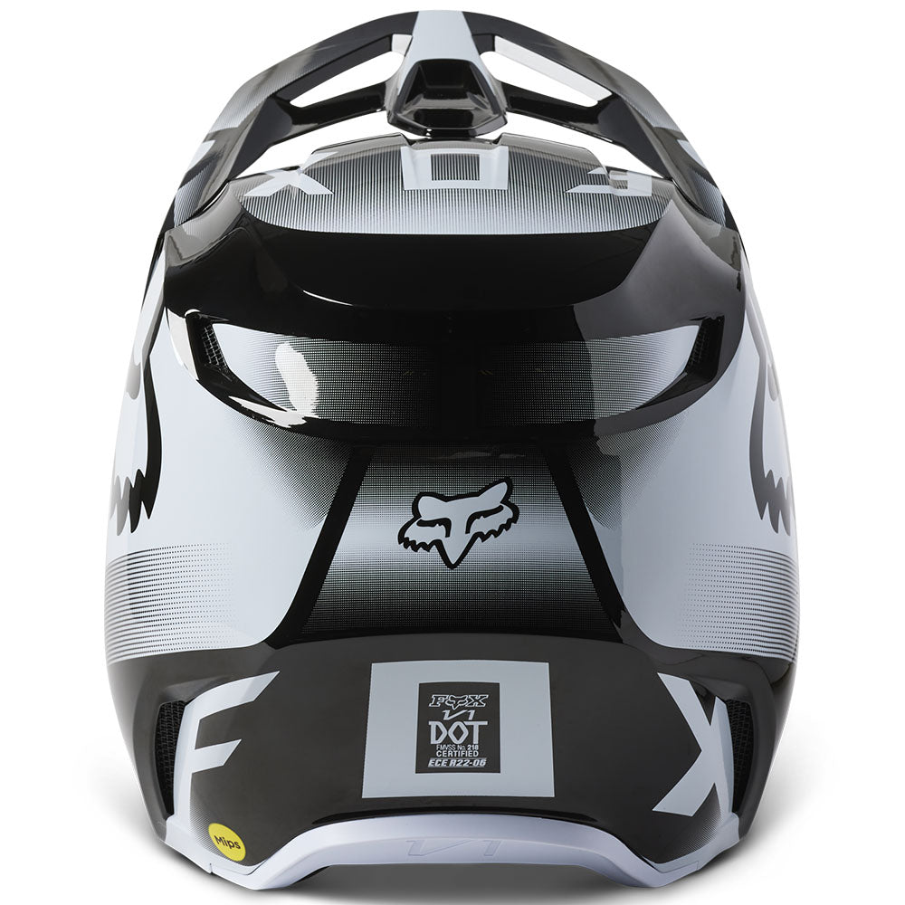 Fox V1 Leed Helmet - DOT/ECE (Black/White)