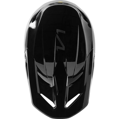 Fox V1 Solid Helmet - DOT/ECE (Black Gloss)