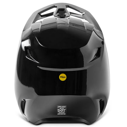 Fox V1 Solid Helmet - DOT/ECE (Black Gloss)