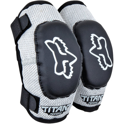 Fox Pee Wee Titan Elbow Guards - Pair (Black/Silver)