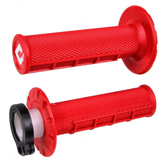 ODI V2 Lock On Half Waffle Grips (Red)