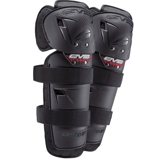 EVS Mini Option Knee/Shin Guards - Pair (Black)