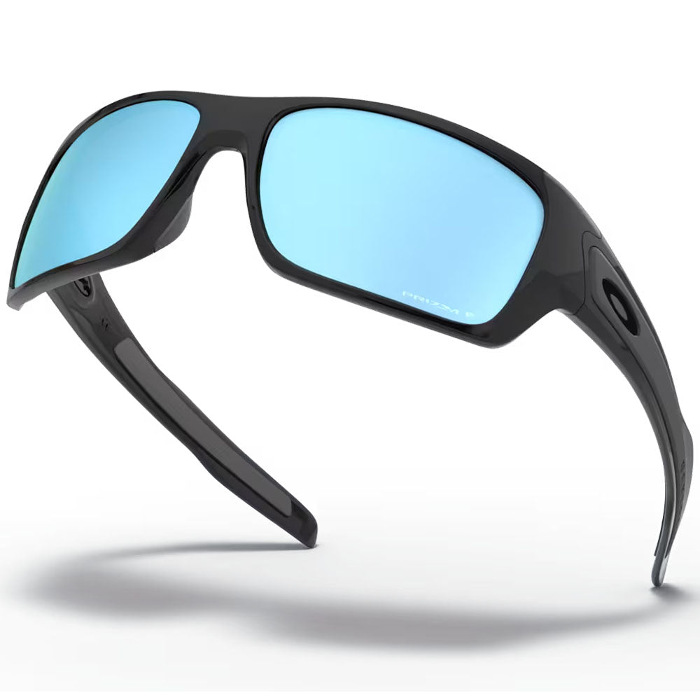 Oakley Turbine Sunglasses - Prizm Deep Water Polarized Lenses (Polished Black Frame)